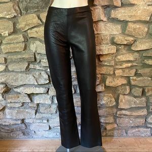 BEBE BLACK LEATHER PANTS SIZE 2
